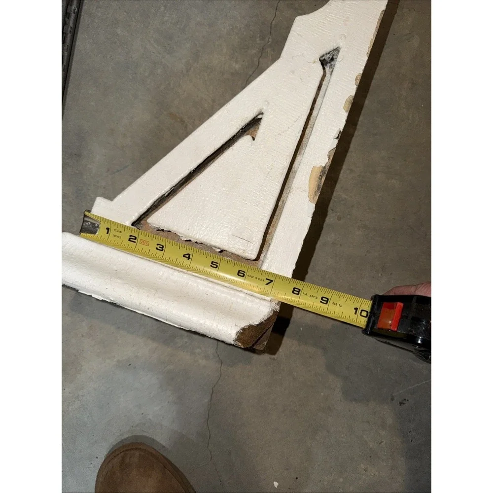 Pair Of 25in antique White wooden‎ corbels Vintage